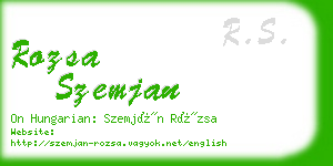 rozsa szemjan business card